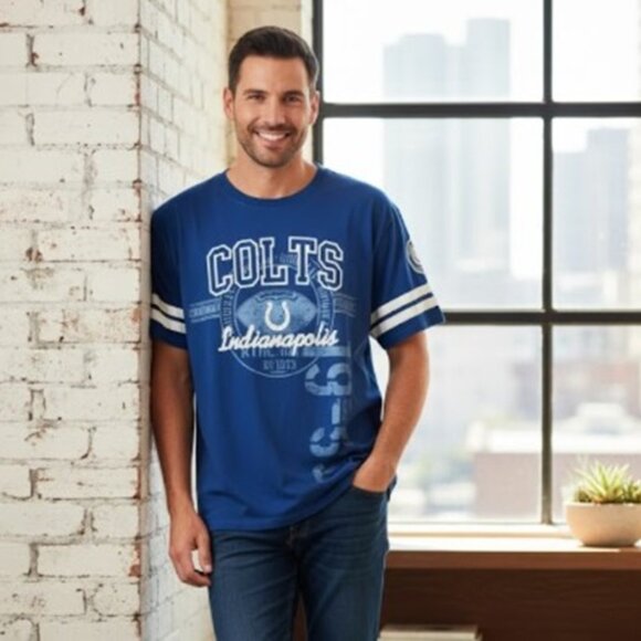 NFL Indianapolis Colts T Shirt No. 1953 Sleeve Patch Football Mens Size 2XL - Picture 1 of 8